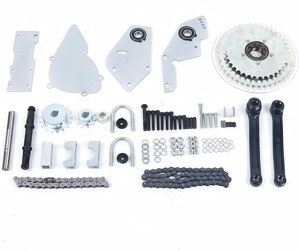 Set Bike 2-Stroke 415 Chain for Jackshaft Conversion Silver Gas Motorcycles Shifter Kit