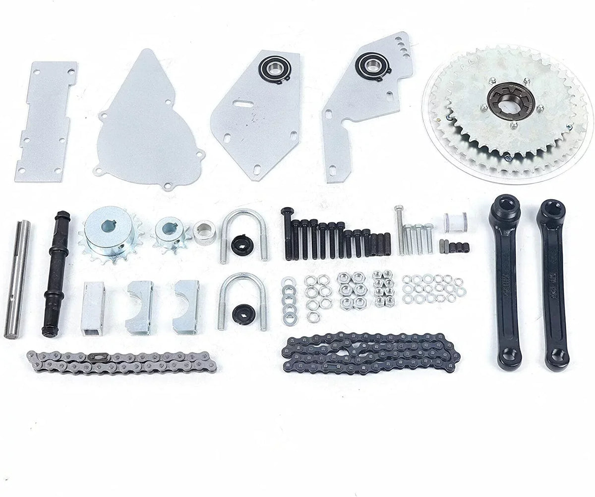 Set Bike 2-Stroke 415 Chain for Jackshaft Conversion Silver Gas Motorcycles Shifter Kit