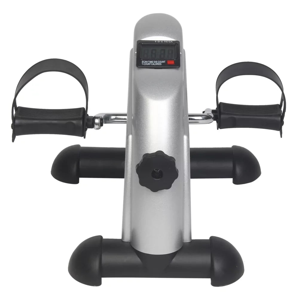 Office with Peddle Maximum Mini Portable (Silver) Bike Home Bike Exercise, LCD Ktaxon 220 lb Mini Desk Screen, Weight