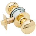 2 Cylindrical Non-Keyed Bright Lock 605 Grade Finish Knob Brass A10S PLY Passage Schlage Non-handed Plymouth
