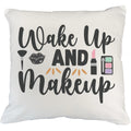 Gift for Eyeshadow Cosmetologist, Palette 20X20 Powder Brush, Design Makeup Lovers, Merch w/ Lip, & Makeup White Pink Themed & - IN Artist Beauty or Pillow Cover, Makeup for Wake up Lipstick
