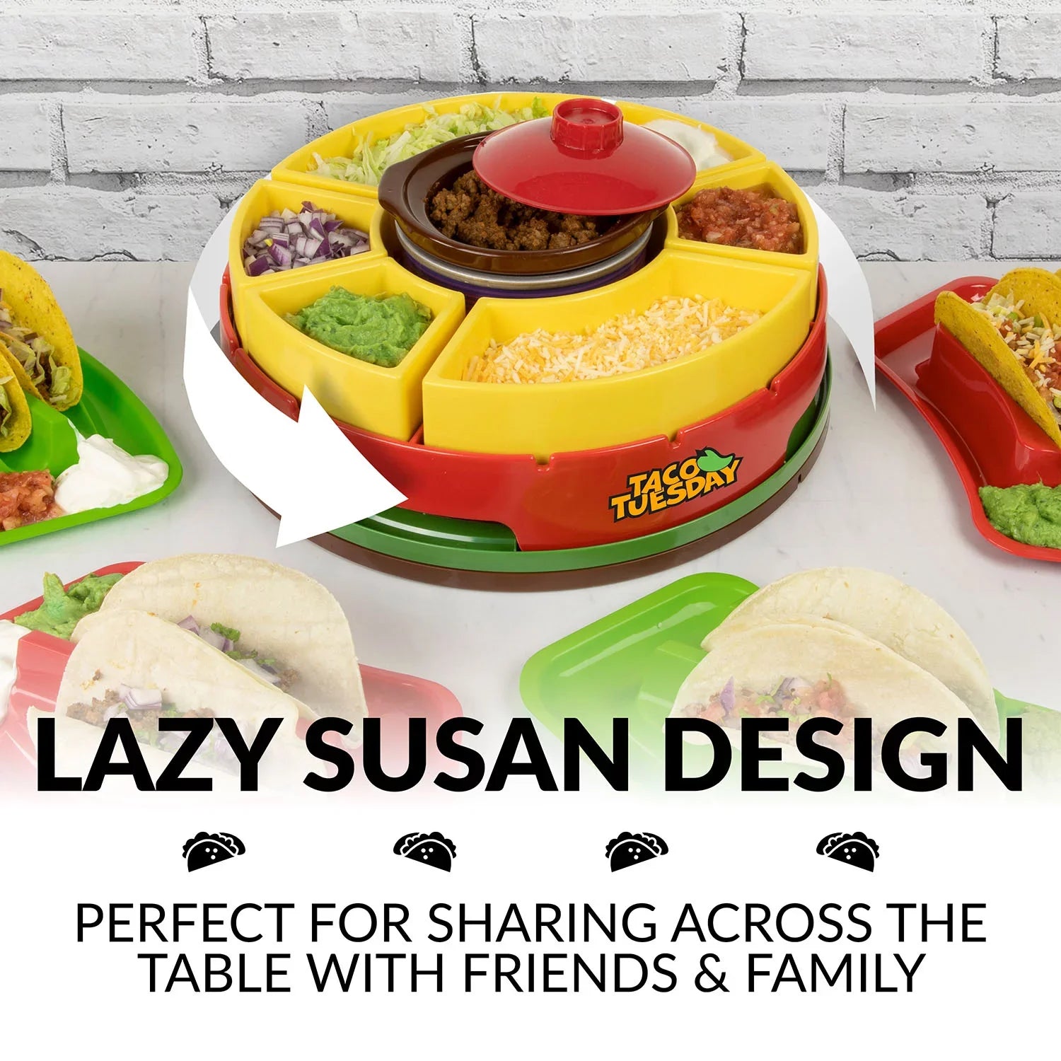Tuesday Susan Taco Warming Includes Taco Pot, 4 Holders Lazy Taco TTLSTB10 20-Oz. Bar with
