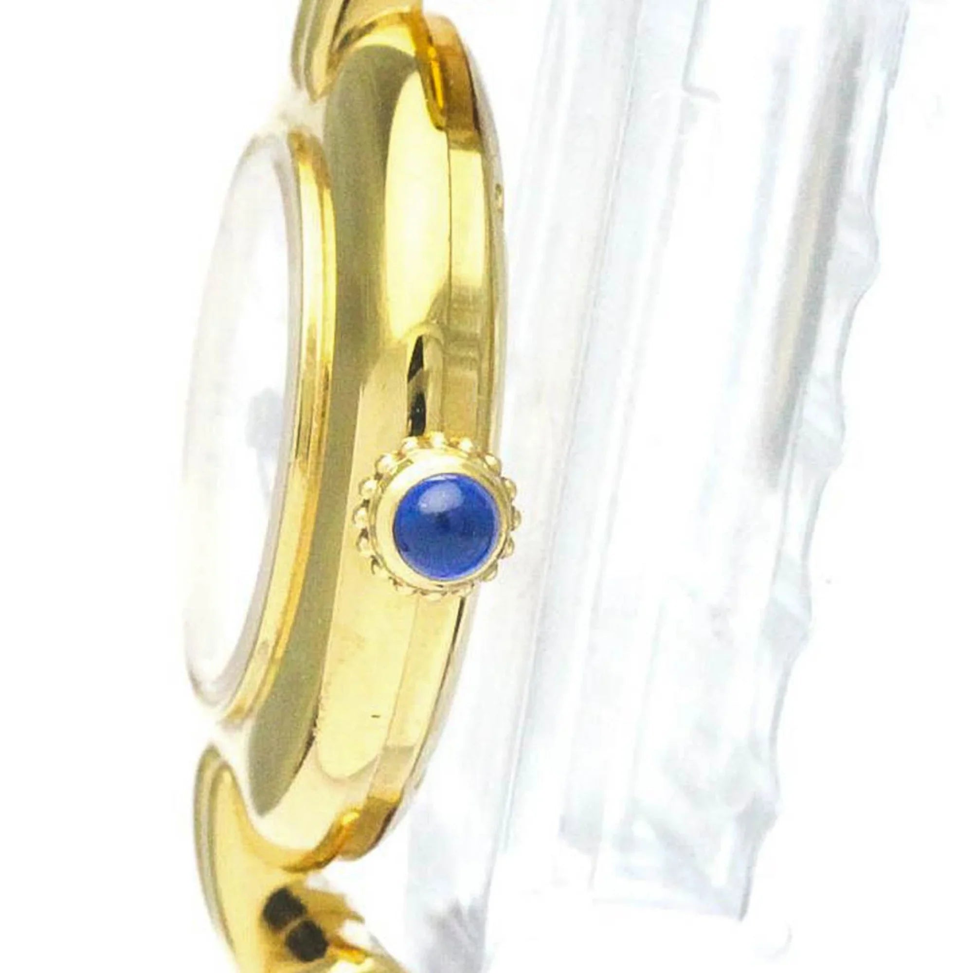 Leather Watch Pre-Owned CARTIER BF568960 Plated Gold Quartz (Good) Must Colisee Ladies