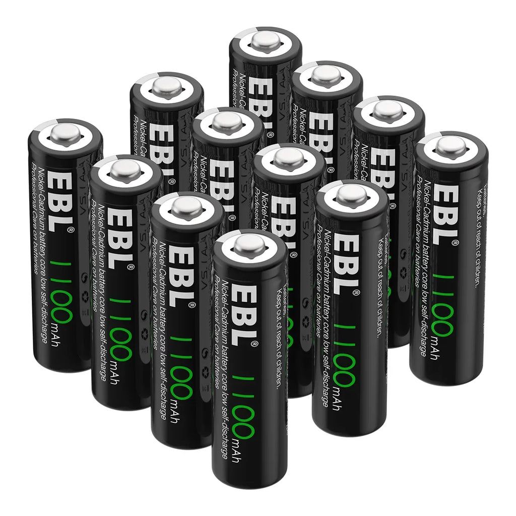 Lights Batteries 160-PCS AA 1.2V Solar EBL Ni-Cd Rechargeable NiCd 1100mAh