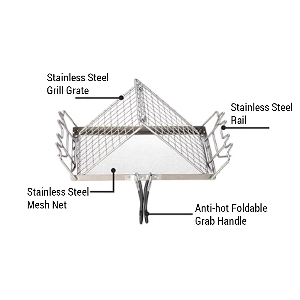 Toaster - Backpacking, and Bread Rack for Folding Camp Steel Stove Camping, Stainless Toaster Ideal Picnics
