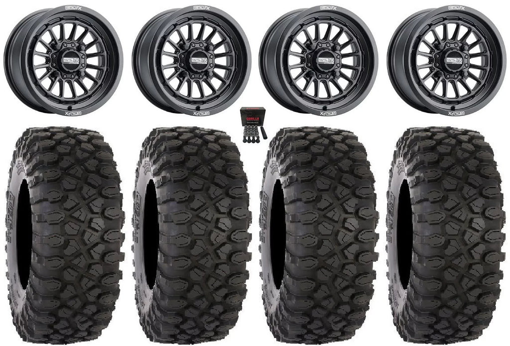 XP XP 1000 MetalFX / 33" Tires 15" XP Delta / Wheels 900/1000 XC450 Ranger Black RZR Polaris PRO