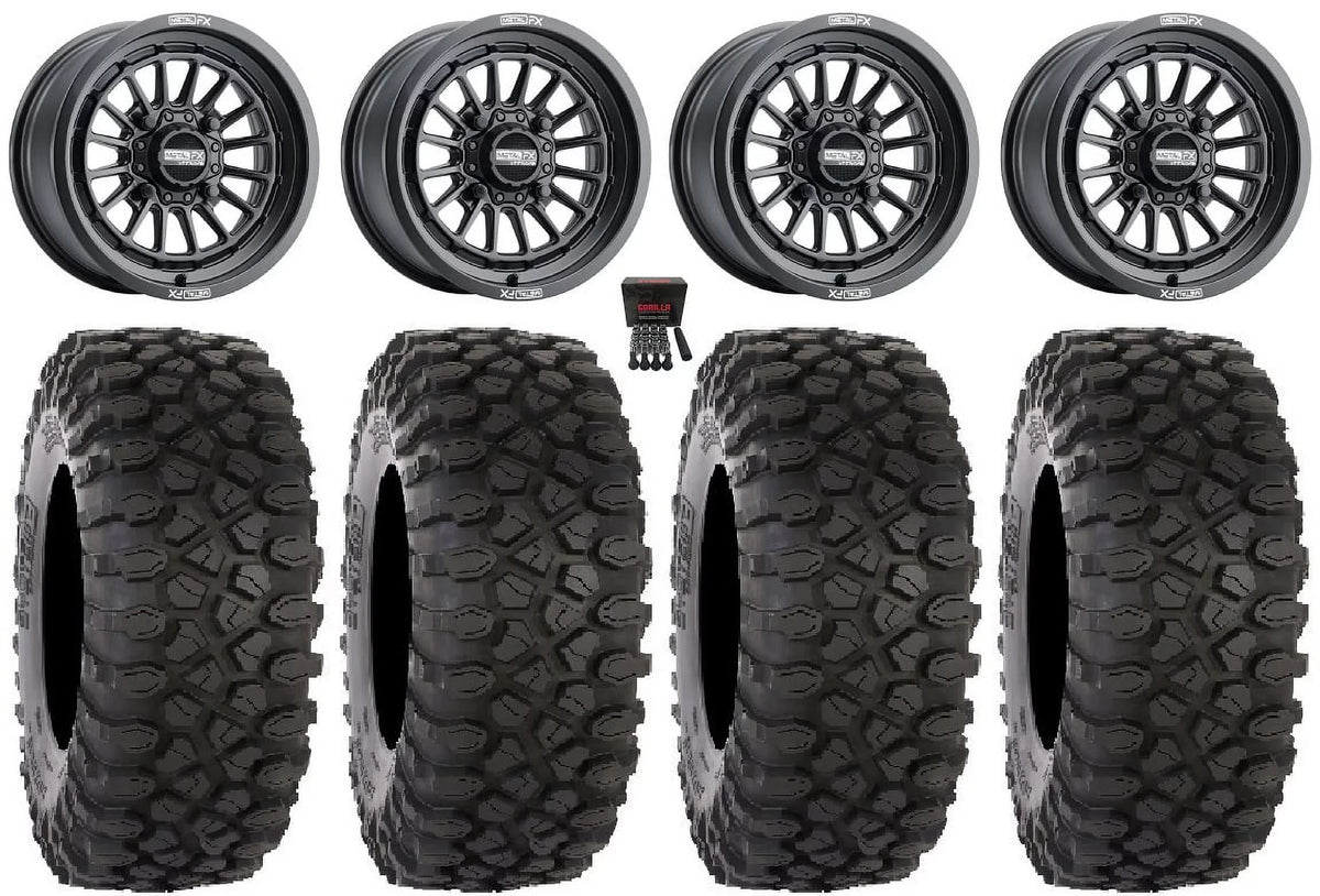 XP XP 1000 MetalFX / 33" Tires 15" XP Delta / Wheels 900/1000 XC450 Ranger Black RZR Polaris PRO