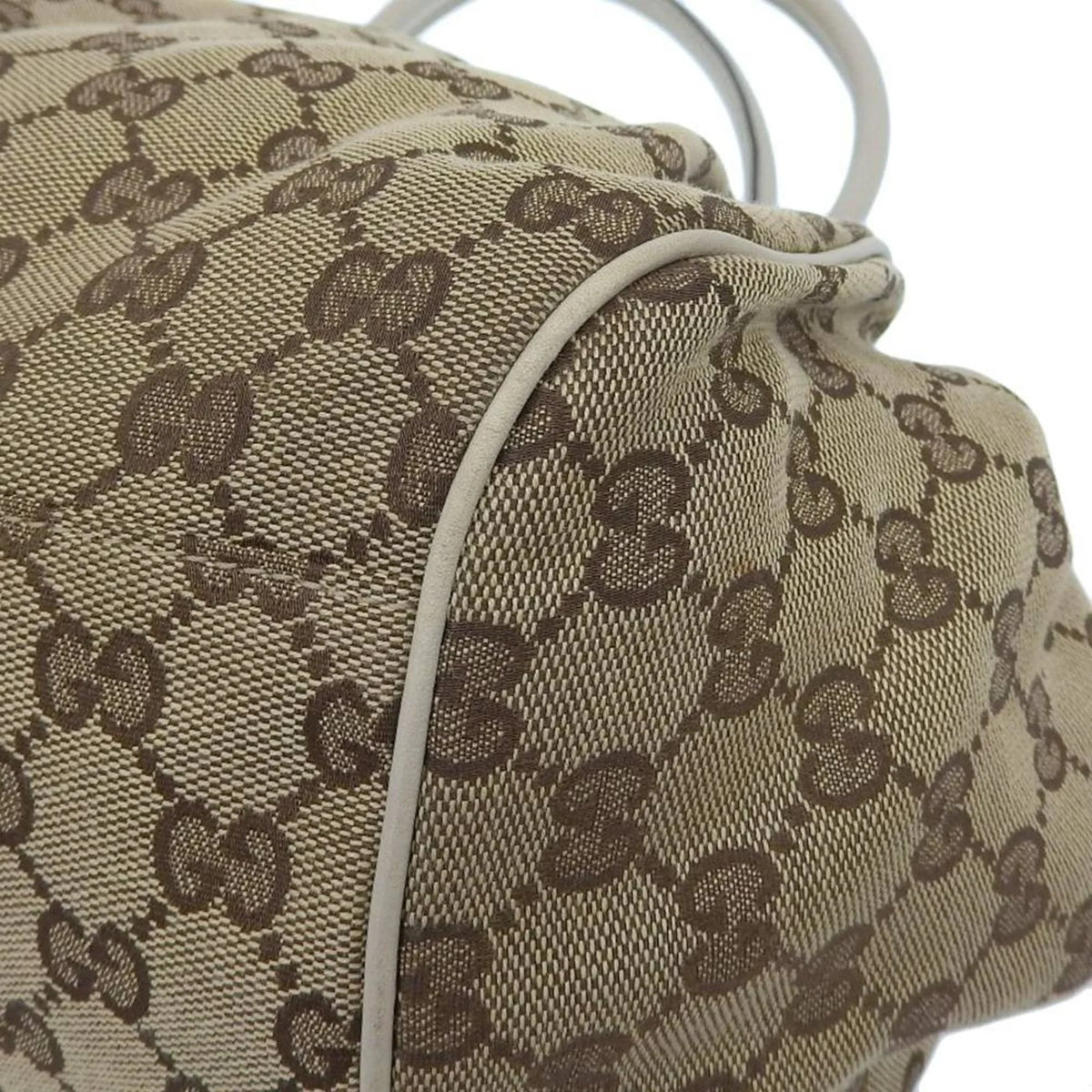 506631 canvas bag 223974 tote GG beige Pre-Owned Gucci handbag (Good) leather GUCCI