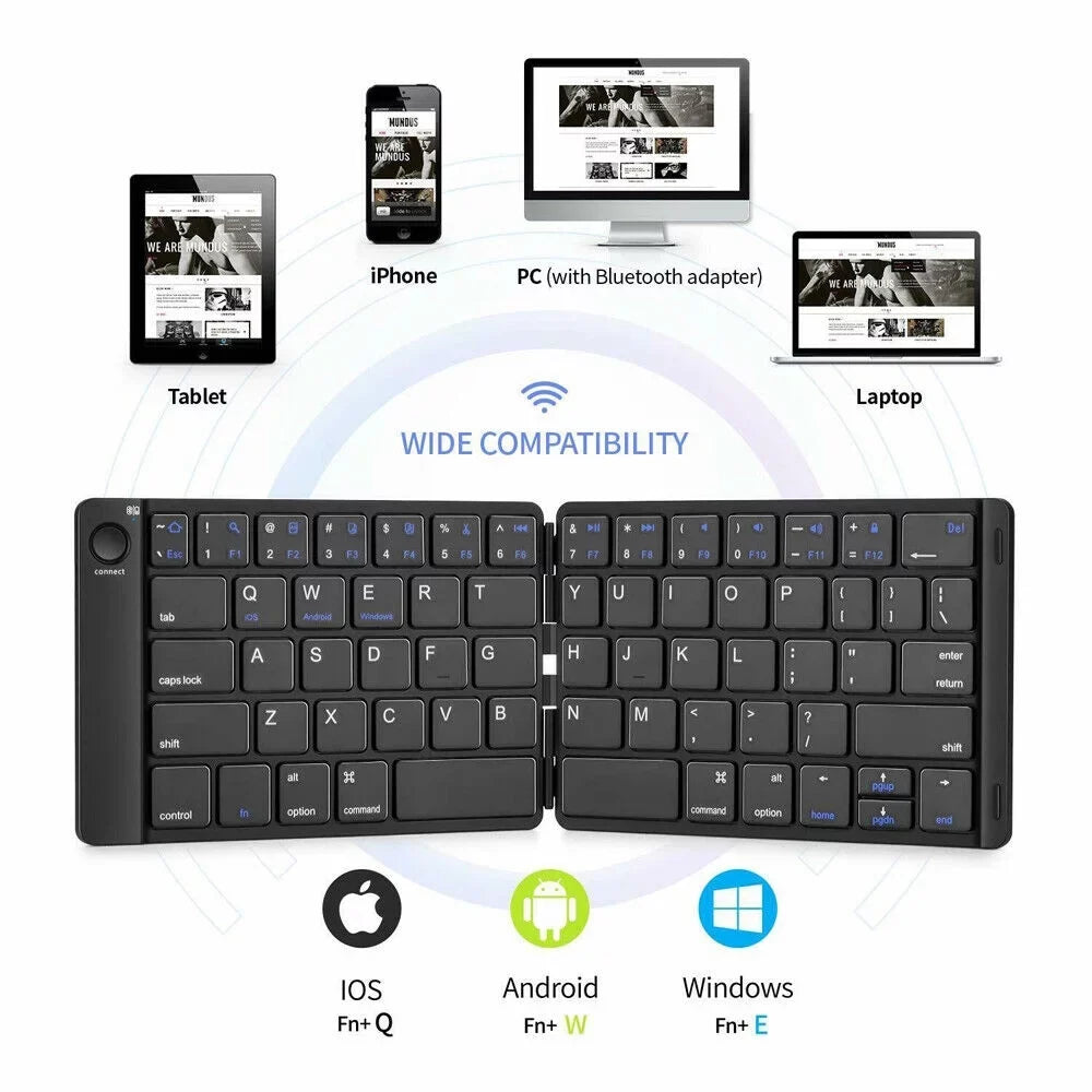 Universal Phones iPad iPhone Samsung Foldable Bluetooth Wireless Mac Keyboard Keyboard Android for Tablet PC Mini