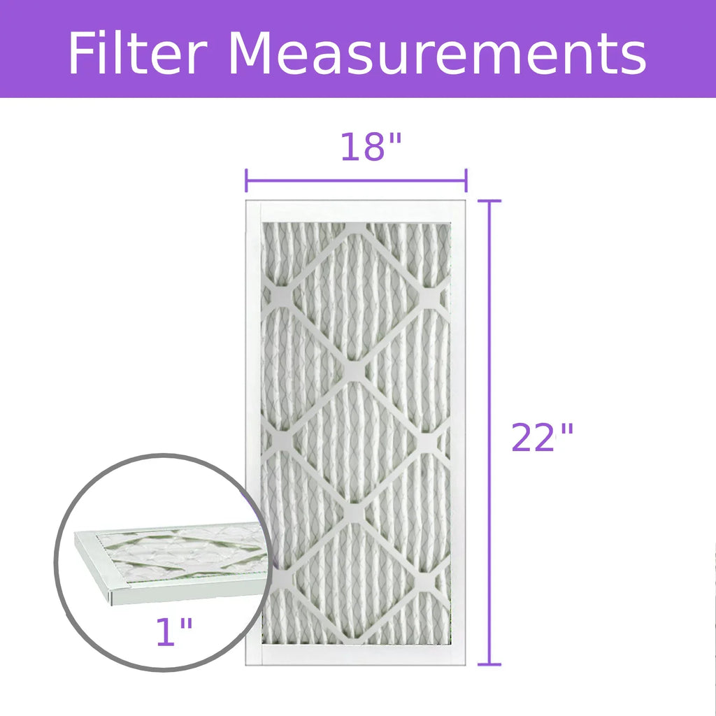 8, (6 Pack) Pleated DMK80 Filter, 18x22x1, Mechanical Surface MERV Purolator Air Extended