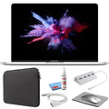'- Bundle MacBook 13-inch Sleeve Zipper Cleaning Kit 128GB Black Laptop 2019, with MUHQ2LL/A) (i5 + (Mid Pro 1.4GHz, (Refurbished) Silver Starter Apple SSD) + Kit