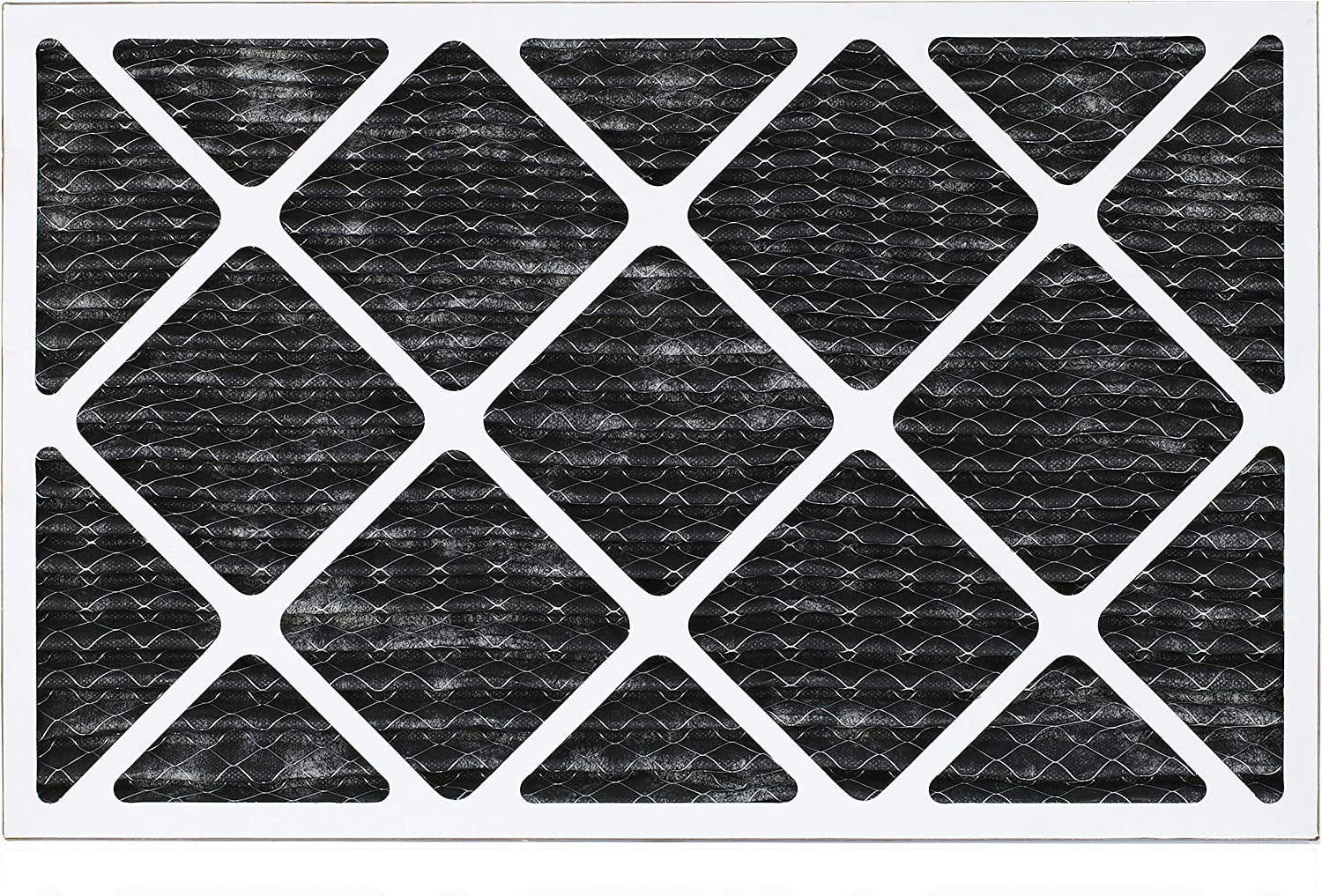 (12-Pack) 8 Furnace with AC Pleated Air Odor 12x25x1 Eliminator Activated HVAC MERV Filterbuy Carbon Filters