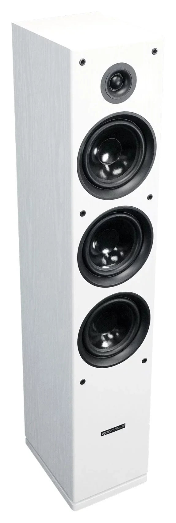 Home Ohm 8 RockTower Speakers 68W Audio (2) Tower White Passive Rockville