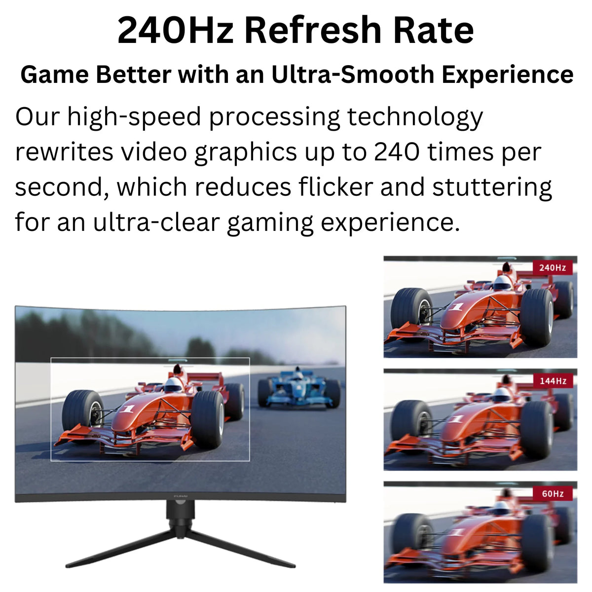 Curved (FGM-32C545) FreeSyncâ?Premium AMD Funai Enabled Gaming Monitor 1ms, VA, 32" HDR, 240Hz, FHD