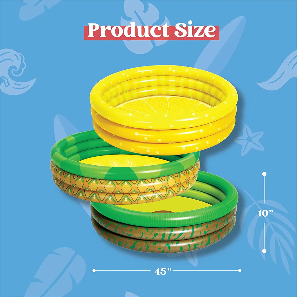 Water Pools Pool Kiddie Pineapple Set Pit for Inflatable 3 Pool Summer Inflatable Kids Pool Baby Packs Ball Swimming Fun 45 10 Kiddie X Avocado Pool Lemon