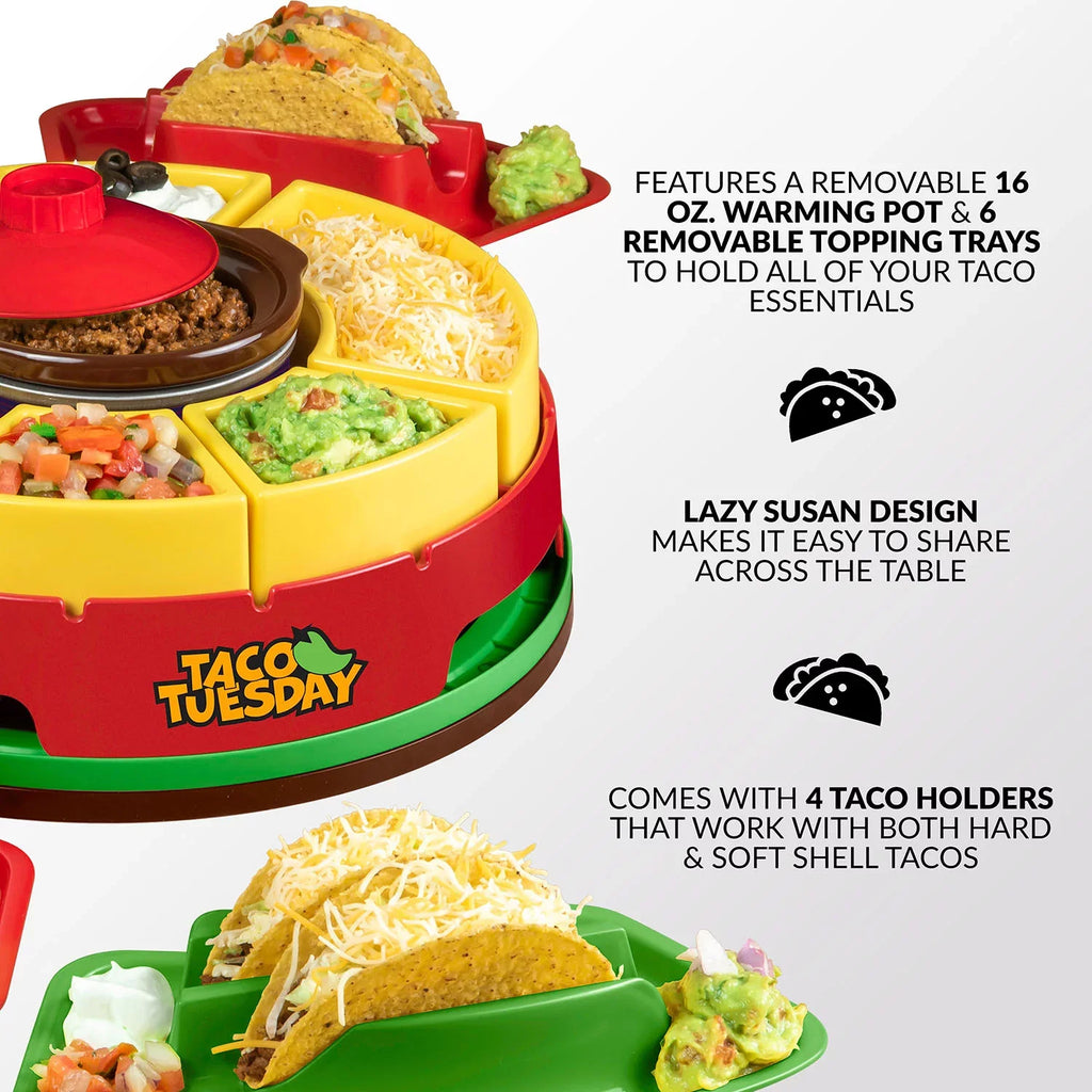 Tuesday Susan Taco Warming Includes Taco Pot, 4 Holders Lazy Taco TTLSTB10 20-Oz. Bar with
