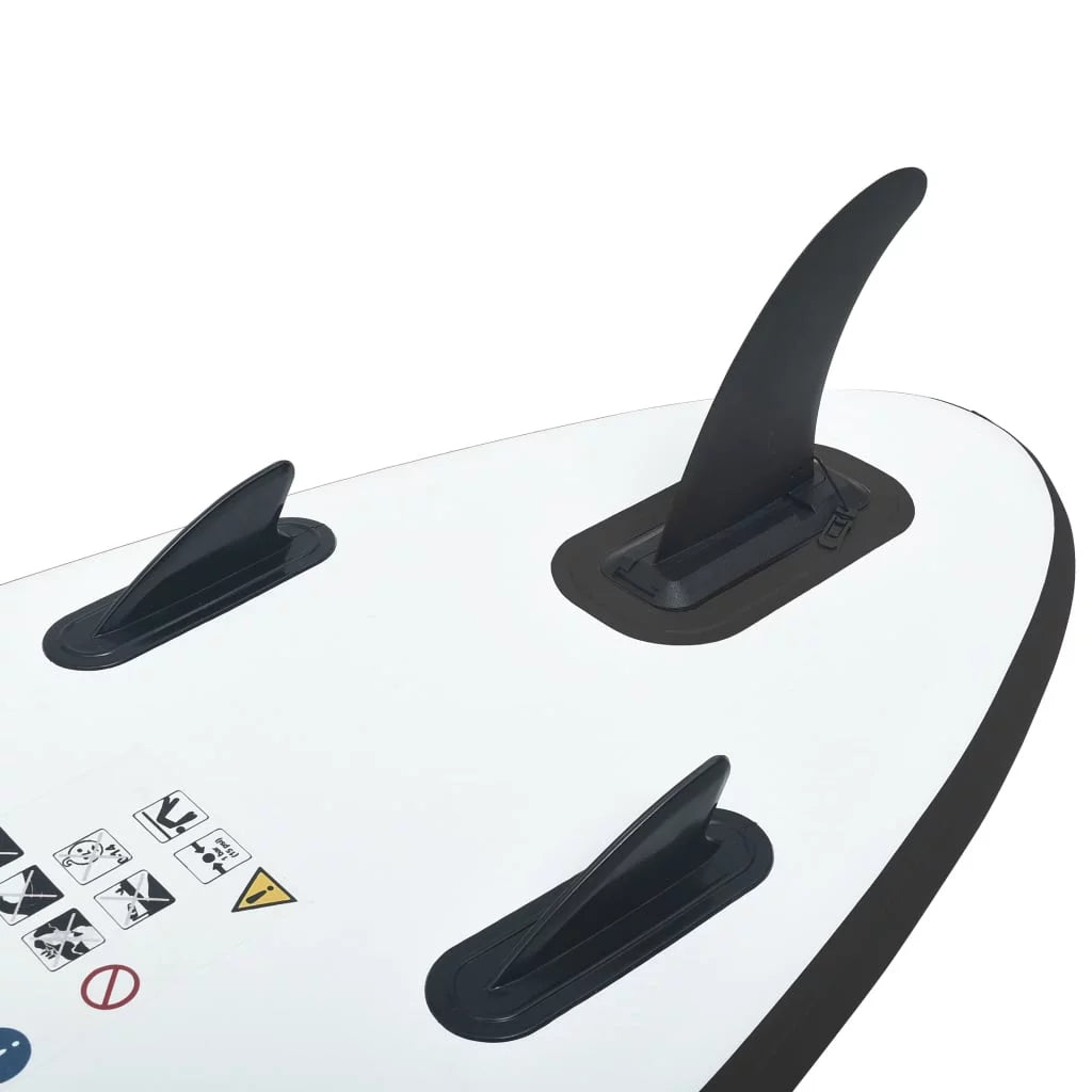 Inflatable and Stand Black up Set Board White Paddle Buyweek