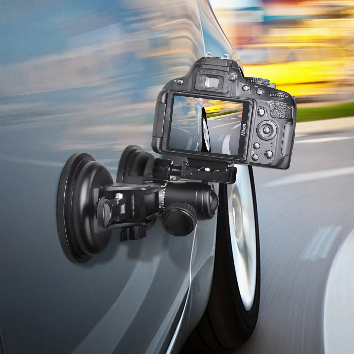 RED Suction 360Â° with Ball Nikon Mount Camcorder DSLR Cup lbs Compatible Car Duty Load) BM Head Vehicle Canon Camera Heavy Holder Sony Mirorrless (20