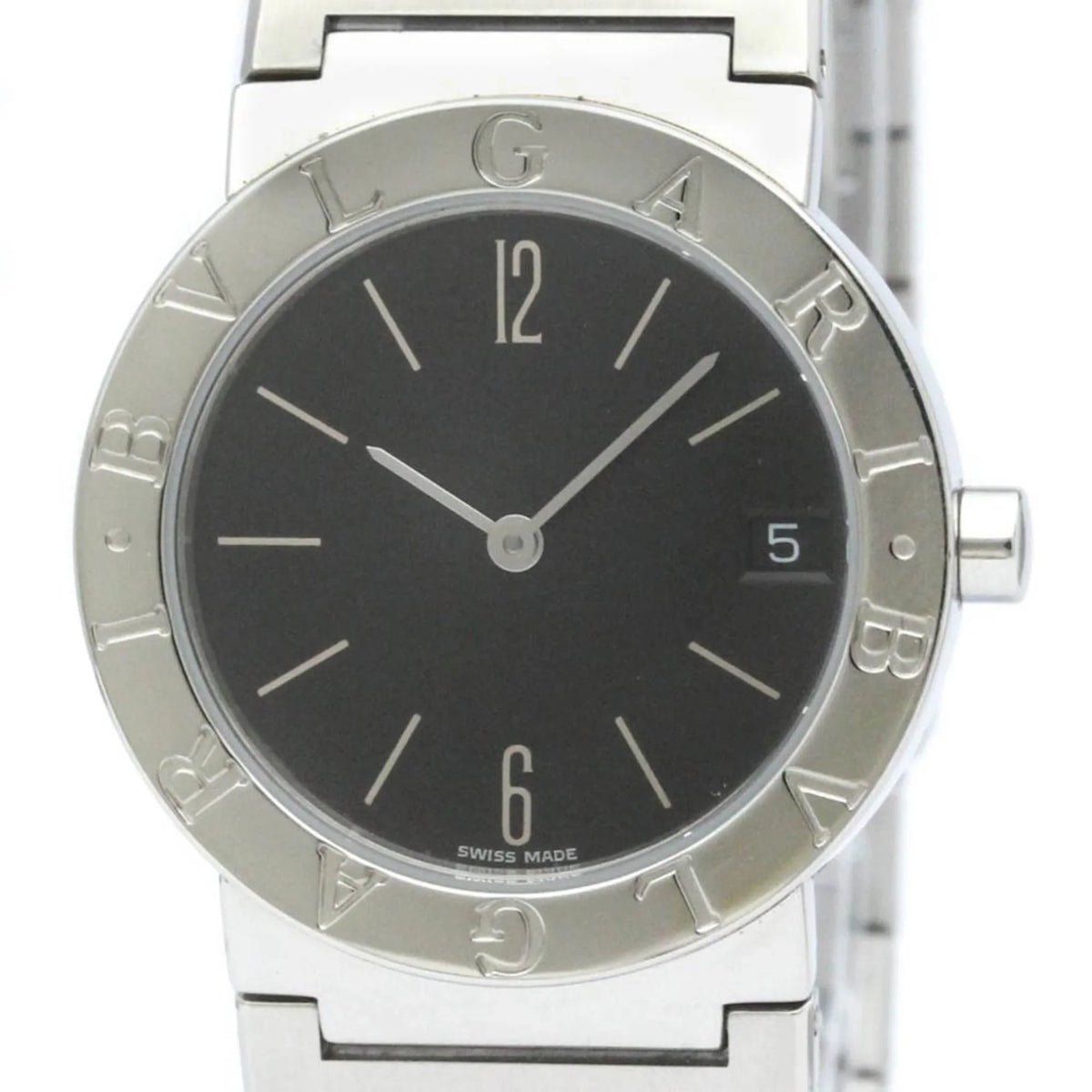 Steel Unisex Bvlgari BB30SSD (Good) BVLGARI Quartz Polished Watch Pre-Owned BF565431 Bvlgari