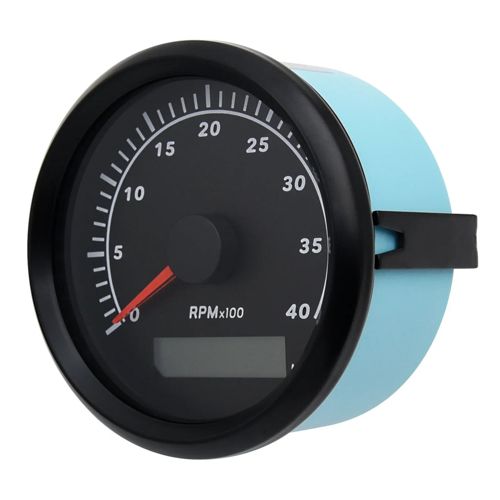 for Gauge Tachometer Geloo 85mm Meter Hour RV 0-4000RPM Boat Tachometer Marine Truck Car Waterproof