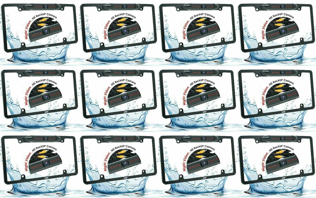 Plate Backup Angle Waterproof Night HD Vision Wide License 12x Rear View Bundle Camera
