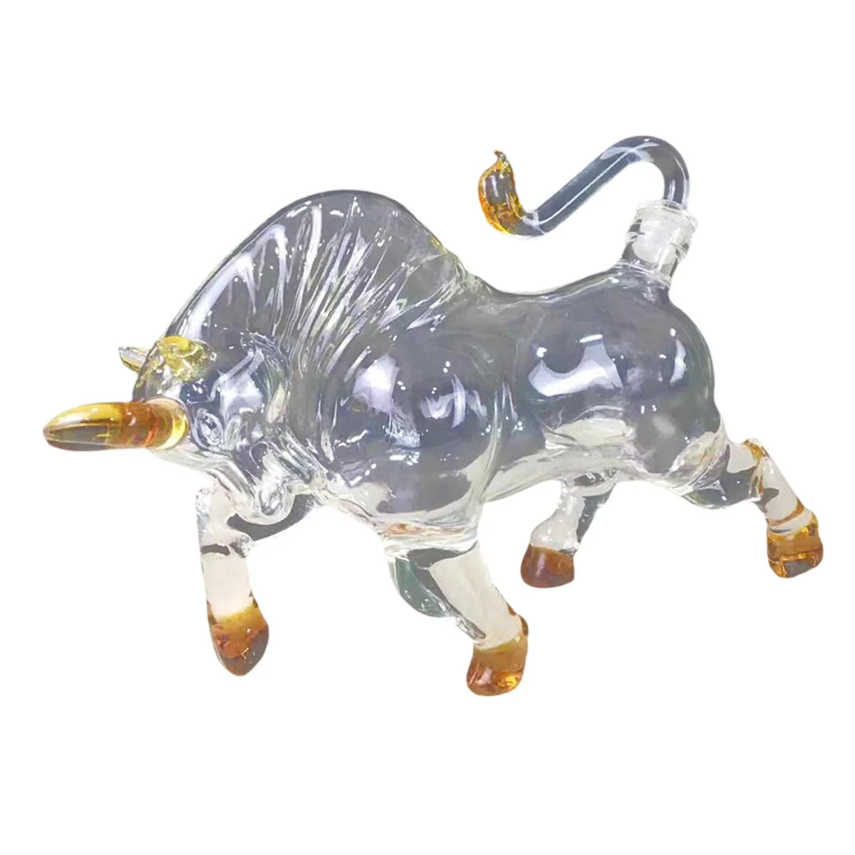 Novelty 1500ml Vodka Shaped for Glass Style Bull Brandy Decanter