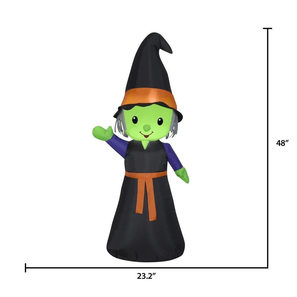 Witch 4FT Inflatable Airblown Tall Cute Inflatables Halloween