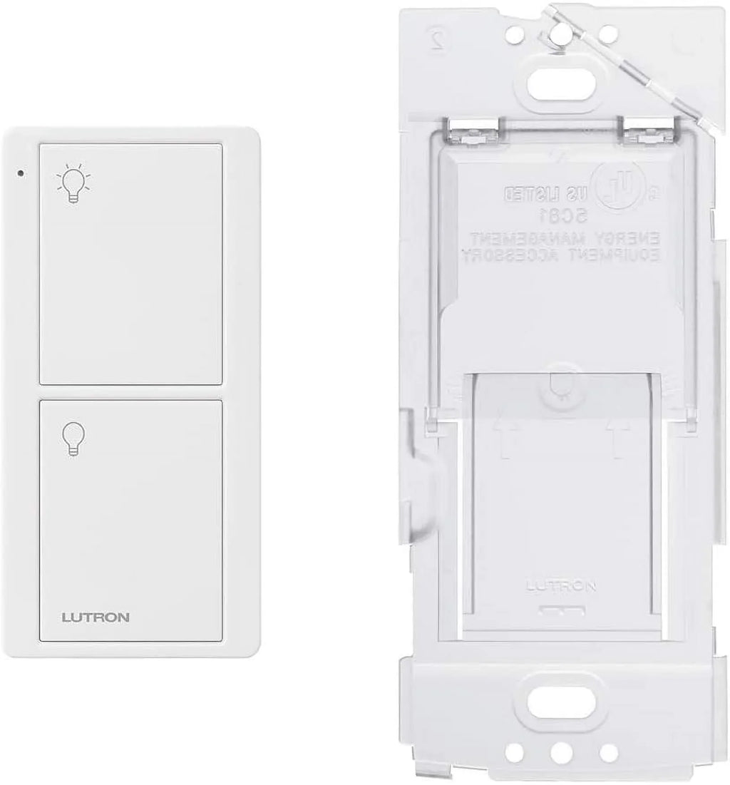 On/Off White | PJ2-2B-GWH-L01 | Remote Lutron Pico with Smart Home Switch Switching for Caseta Bracket Wallplate
