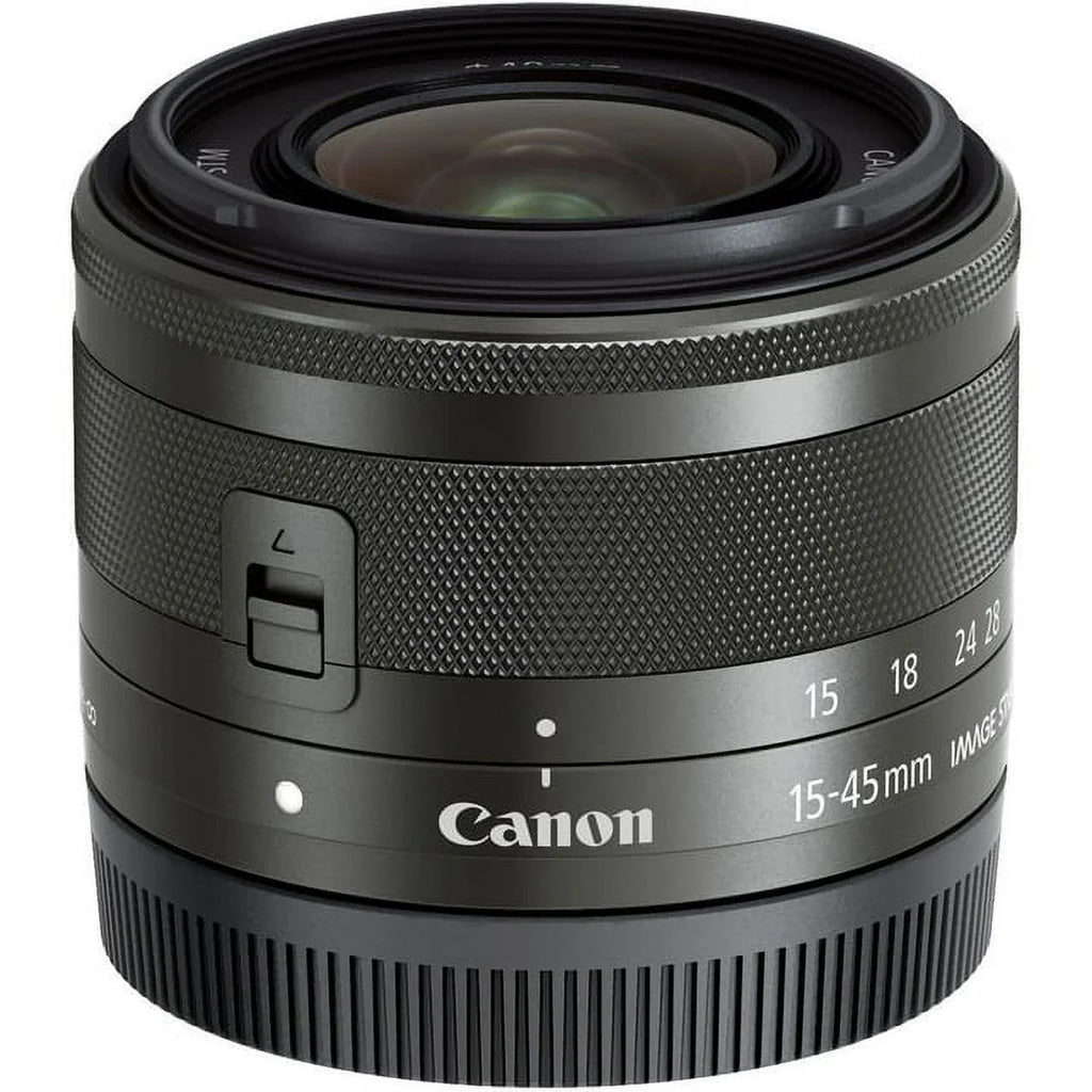 Bundle Basic STM 15-45mm PixiBytes IS f/3.5-6.3 - Canon Lens EF-M (Graphite)