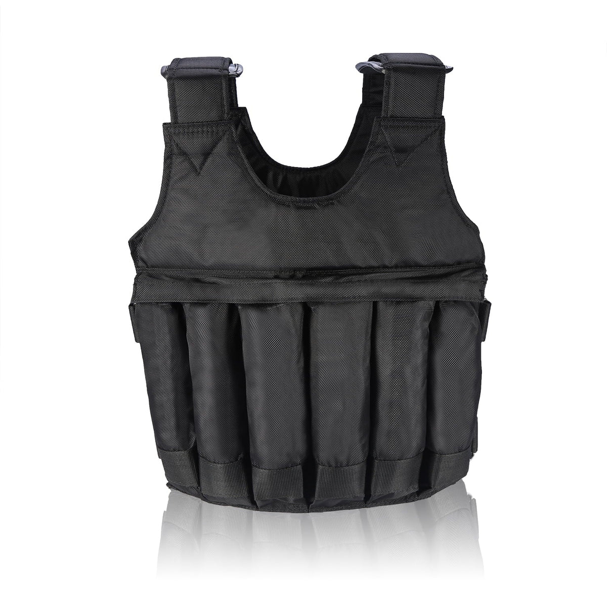 with 12pcs Boxing Vest Pouches Fitness Weight Vest Workout Training Weighted Exercise Jacket 50KG/110lbs Adjustable