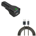 9 USB Type-C 18W 5G Cable Samsung 9.7 S3 10 S9 S8+ A10e XP3 A9 Plus, XP8 Sonim Plus A50 Port Car active 8 w G4M Galaxy S8, Plus S10e A20 Fast for Tab Charger S10 Metal USB Note 3ft -