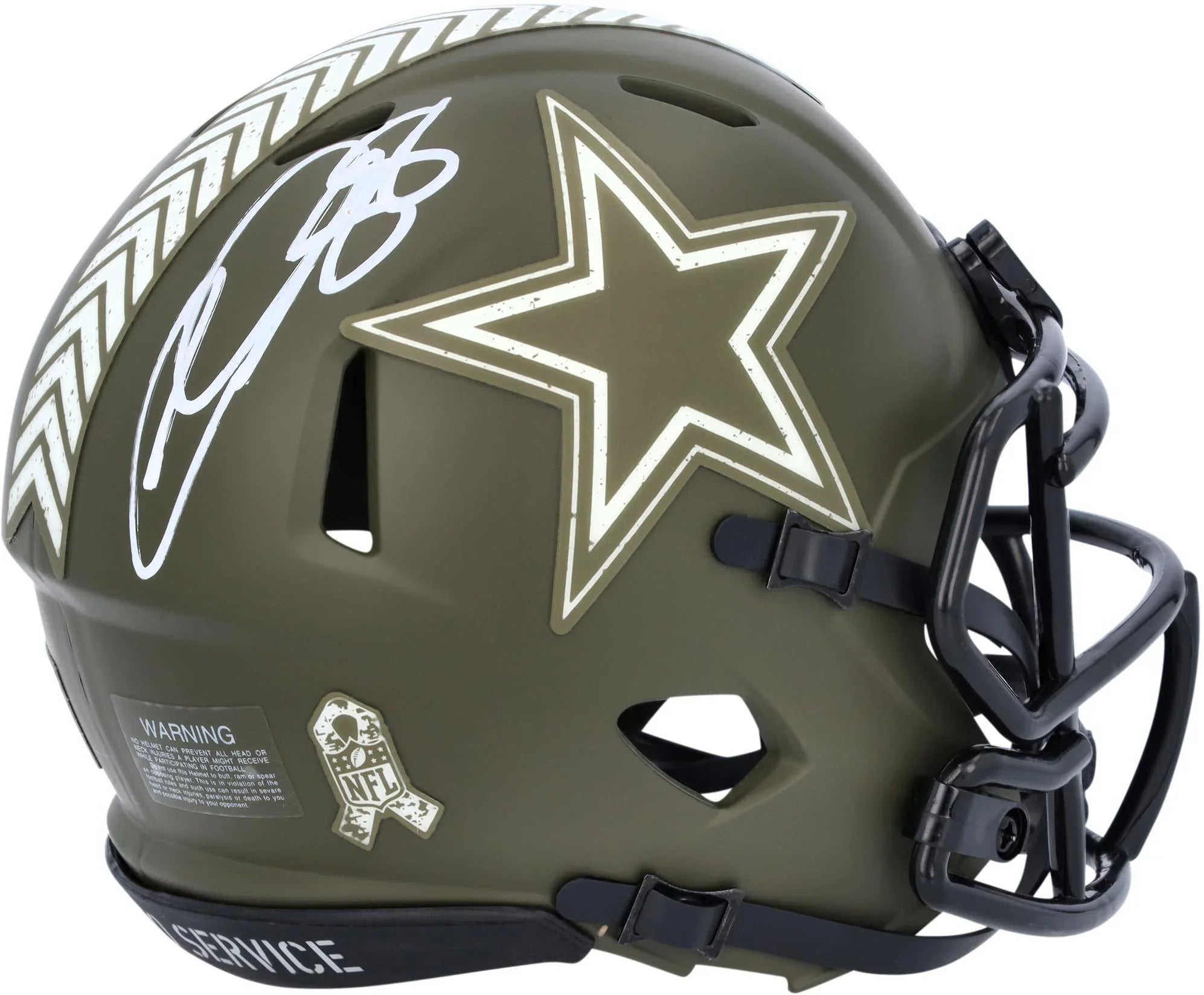 Certified Mini Helmet Dallas Autographed Salute Lamb Authentic 2022 Cowboys Riddell Ceedee To Service Fanatics - Speed