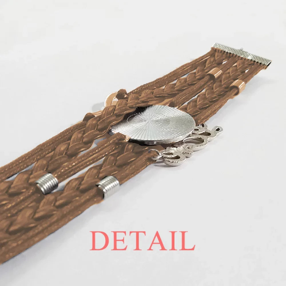 Worked Designer Hard Set Double Paint Wristband Rope Strap Leather Seriously Bracelet Hand