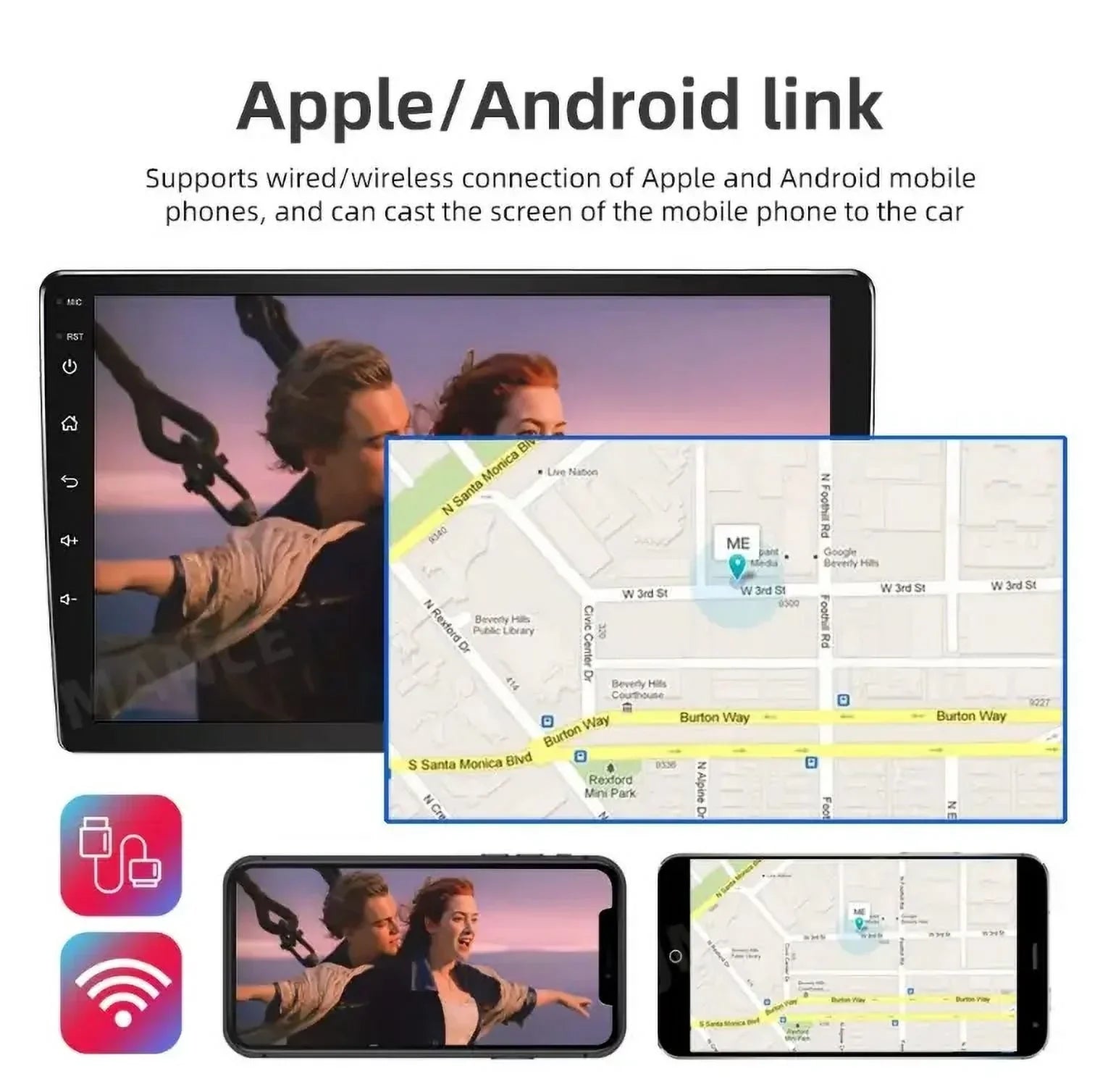 Android Hifi, Honda 13 Wireless for Stereo to AHD Bluetooth 2007 Apple Mirror Backup Link Camera Accord Touchscreen Radio 2003 10.1'' Car Wifi Android GPS Carplay 2+32G Auto