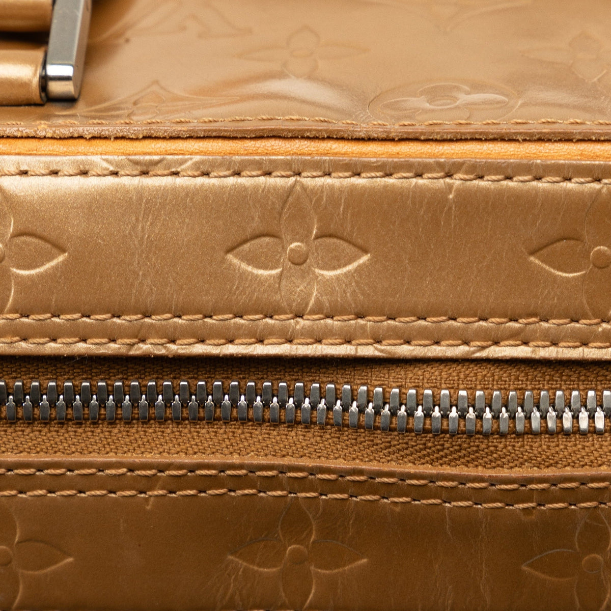Monogram Louis Unisex Calf Brown Mat (Good) HandleBag Authenticated Top Vuitton Leather Handbag Pre-Owned Shelton