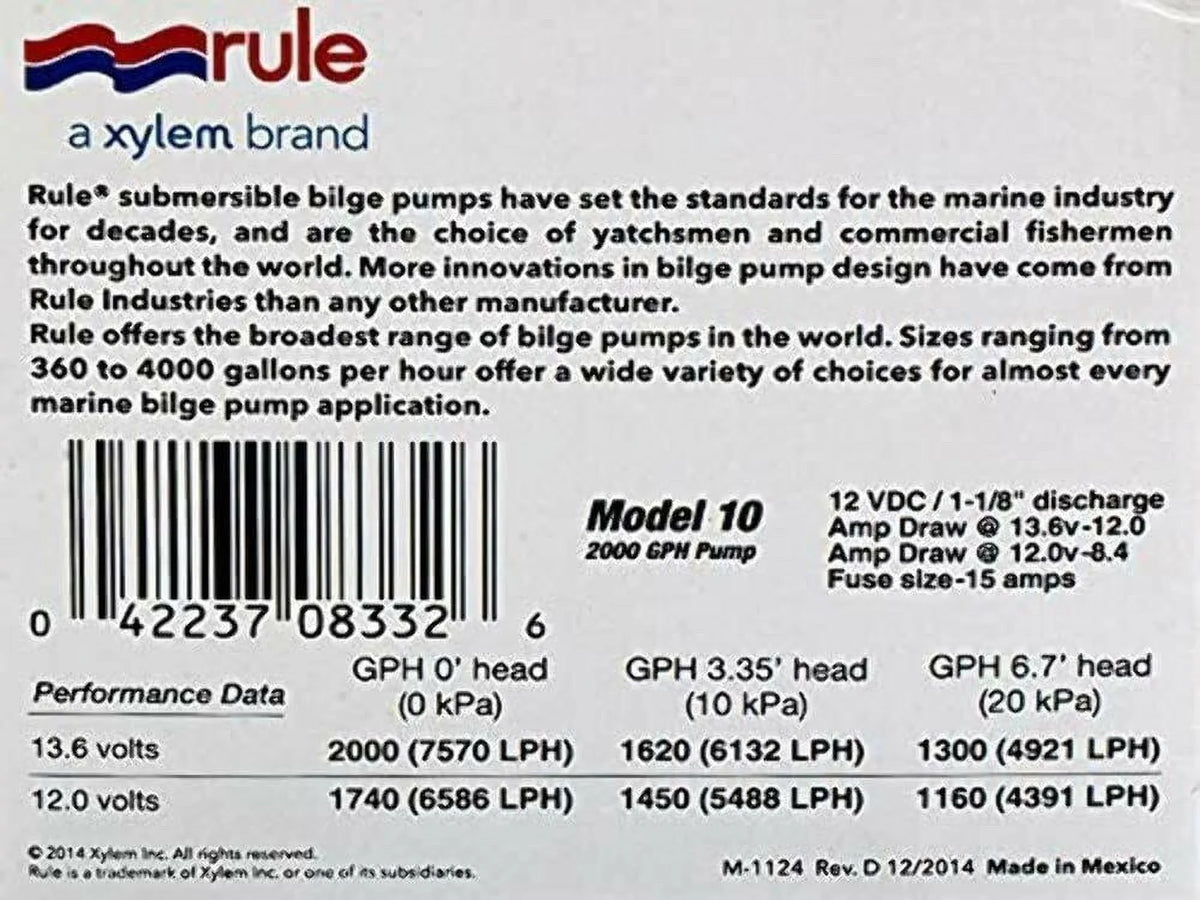 Rule G.P.H. 2000 Bilge Pump