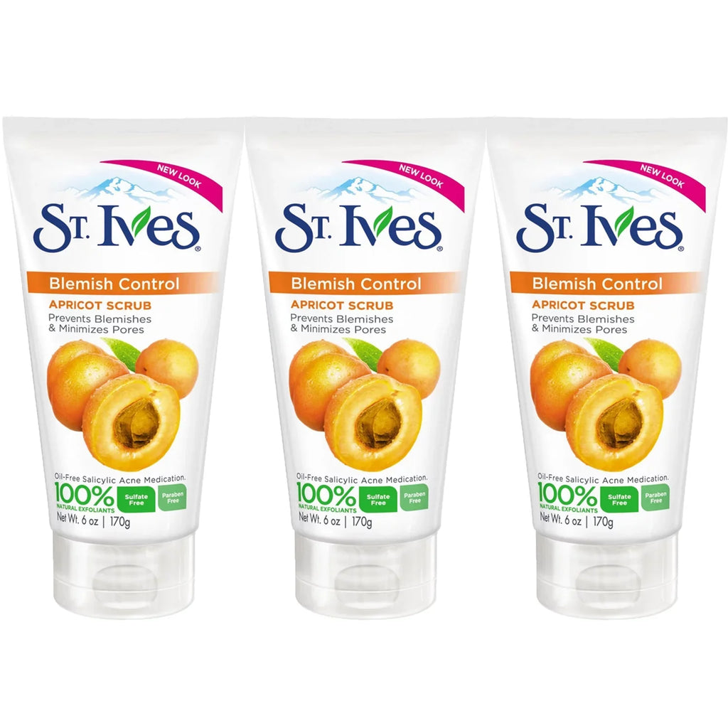 Pack Control 6 Ives Scrub Skin (3) Prone Apricot St. of Blemish Blackhead Acne / And Oily oz