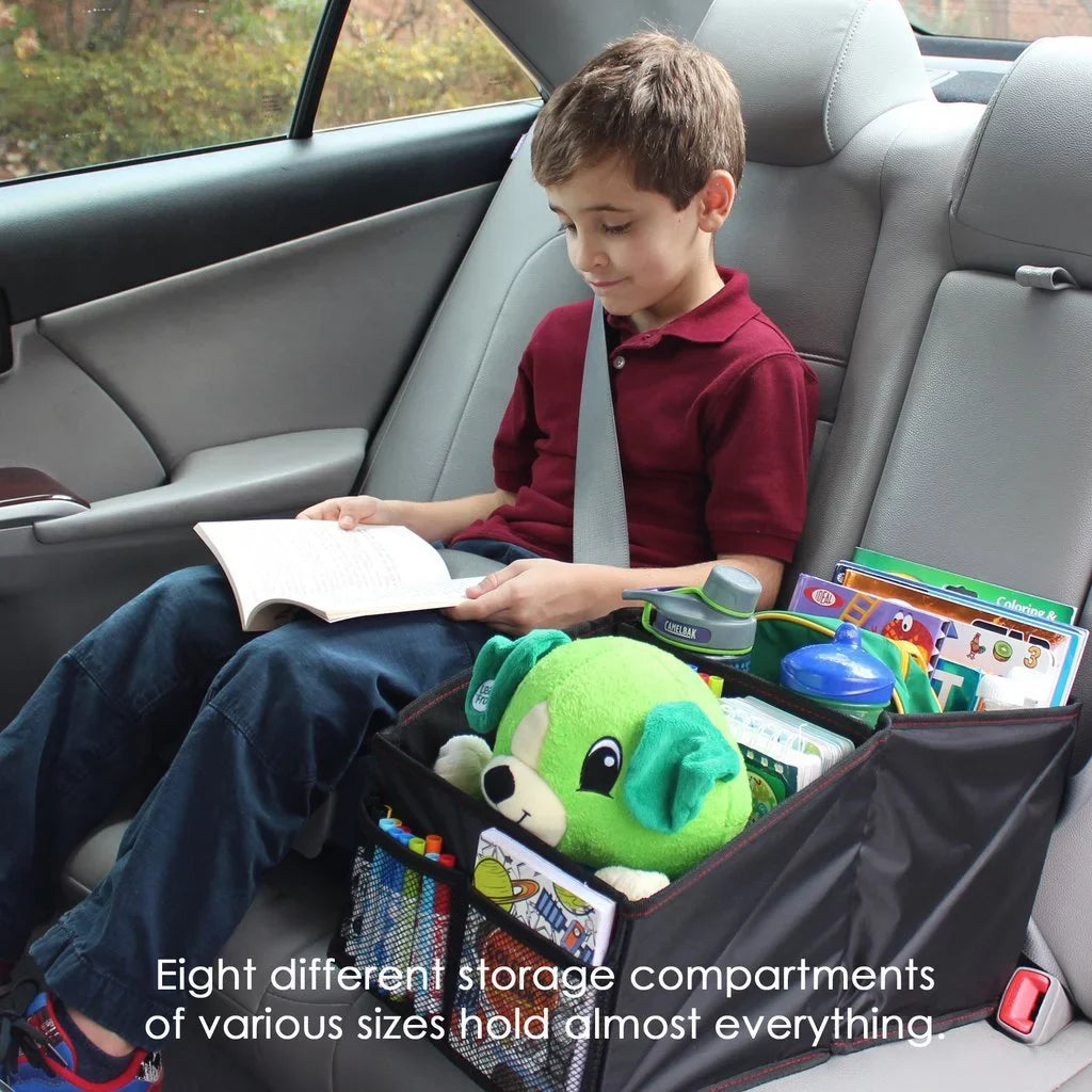 Gear Books, Great More Games Magazines, with Black Seat Featuring Organizer Adults, for Storage Documents, Front/Backseat 8 Stitching Lusso Kids Toys, Car Maps, Compartments Tissues, for and