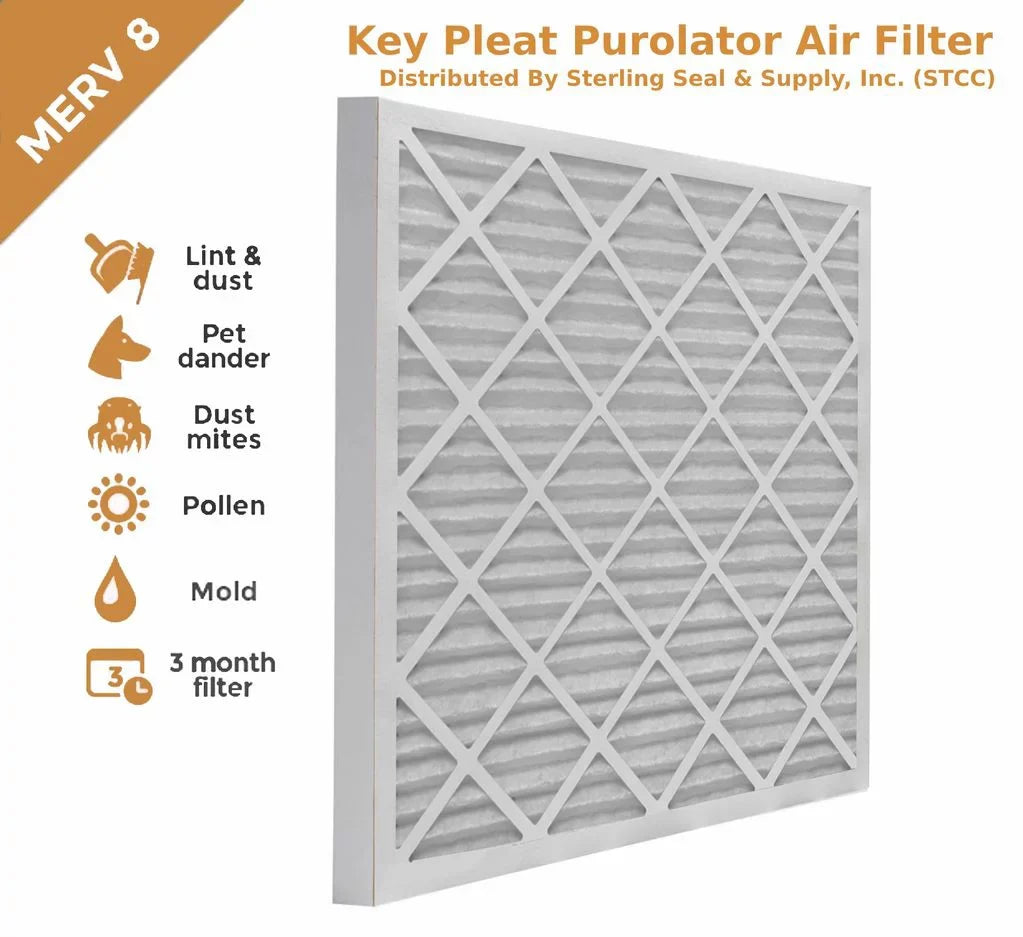 Pleat MERV Key Pack) 8 Air 14x24x1 (6 Filter - Purolator