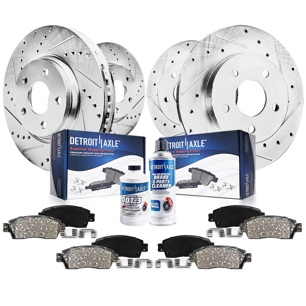 2016 Ceramic Brakes Slotted 11.89'' & Pads Detroit Rotors Front 2011 : Kit Brake 2013 2012 2015 Brake 2010 for Rear Jeep Drilled 2009 - Front 2008 Wrangler 2014 Rotor Axle Replacement 2007-2017