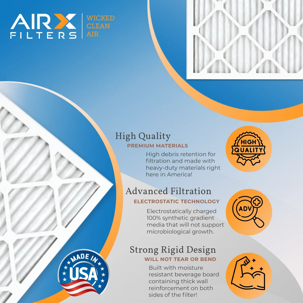MERV Air to Filter USA Filter Filters 24x24x1 4 Made AIR. Comparable HVAC MPR Pleated & Pack 5 24x24x1 Electrostatic Air WICKED Premium AIRX Furnace 8 FILTERS 700 by AC Conditioner CLEAN FPR