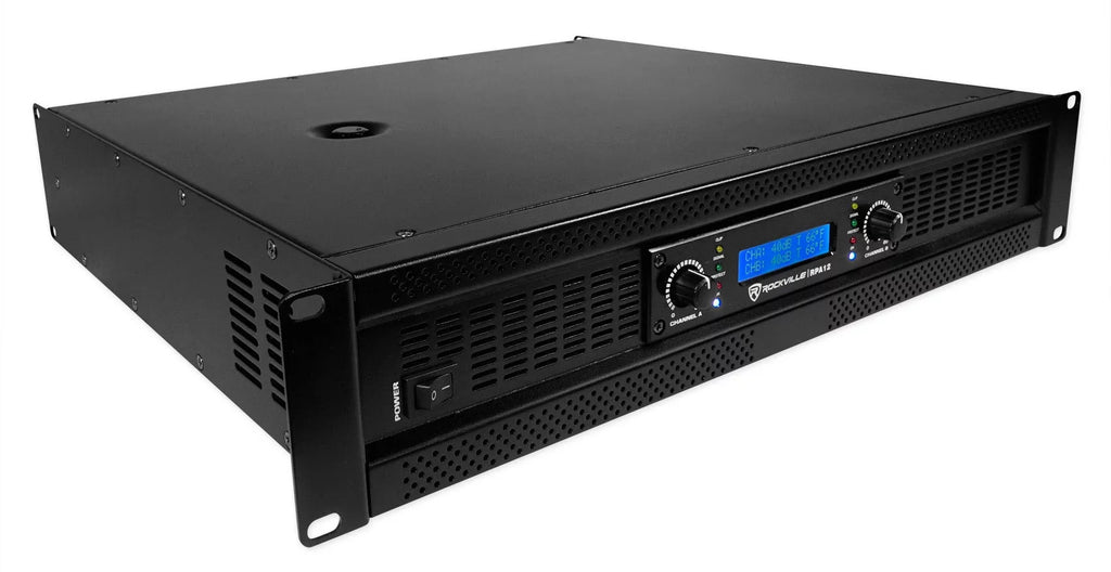 2-Channel Subwoofer Pro PA Rockville 18" DJ Sub+5000w SBG1188 Amplifier+Cable