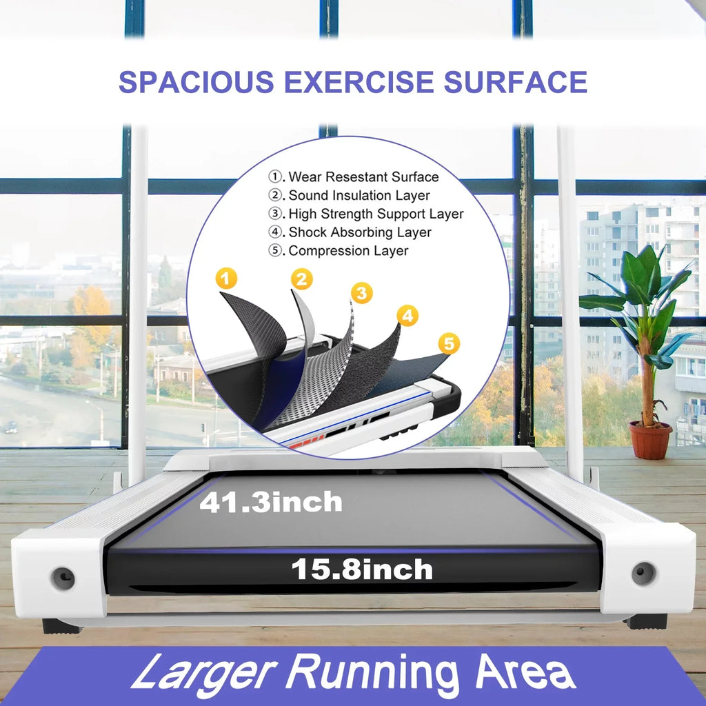 Treadmill Under 2 Foldable Home, Running Running Electric Desk 1 2.5 FYC LED Joggi Machine, in Installation-Free Dcenta Remote for - Walking Treadmill Treadmill Control Compact Folding Display HP &