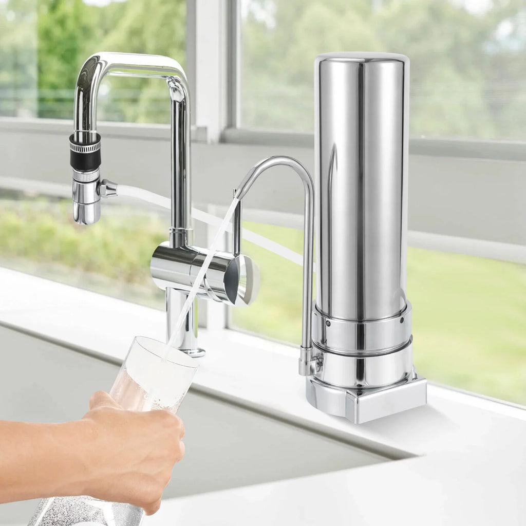 Filter Filtration Countertop Sink Water System Stainless Silver Drinking Tap Filter