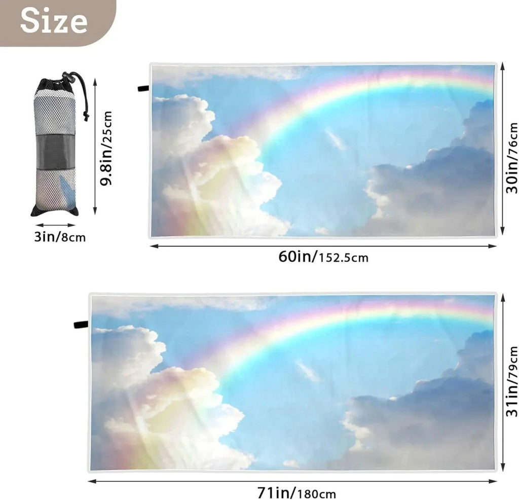 Beach - Towel Super Holiday£¨282£© Travel Bestwell Absorbent Compact Lightweight - Swimming Rainbow Towels Camping Beautiful Quick for Dry Towel Oversized