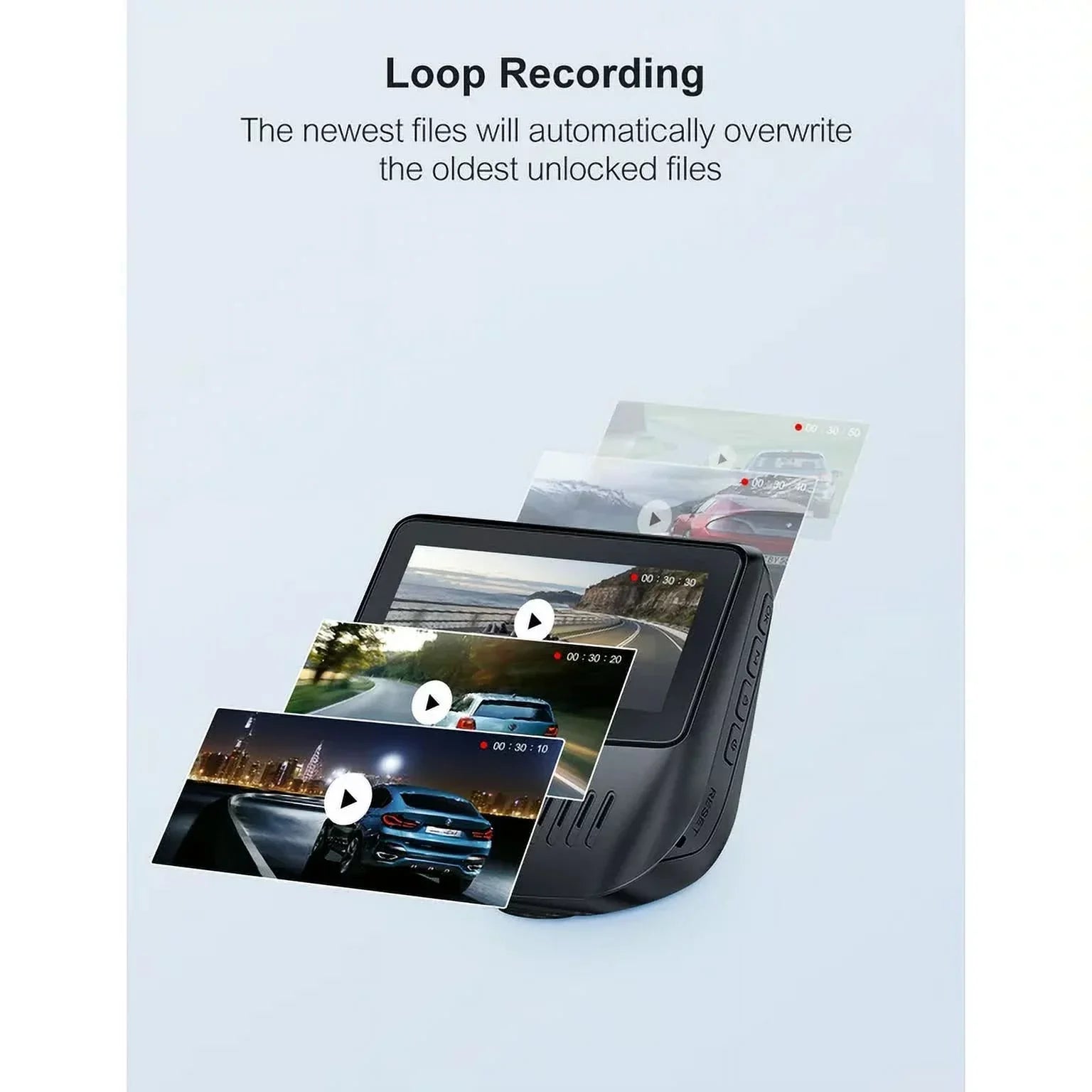 Cars, External Camera Dash Supported, Screen, Front 1080P Angle Cam for 170Â°Wide GPS 3â?IPS Dash Rear,