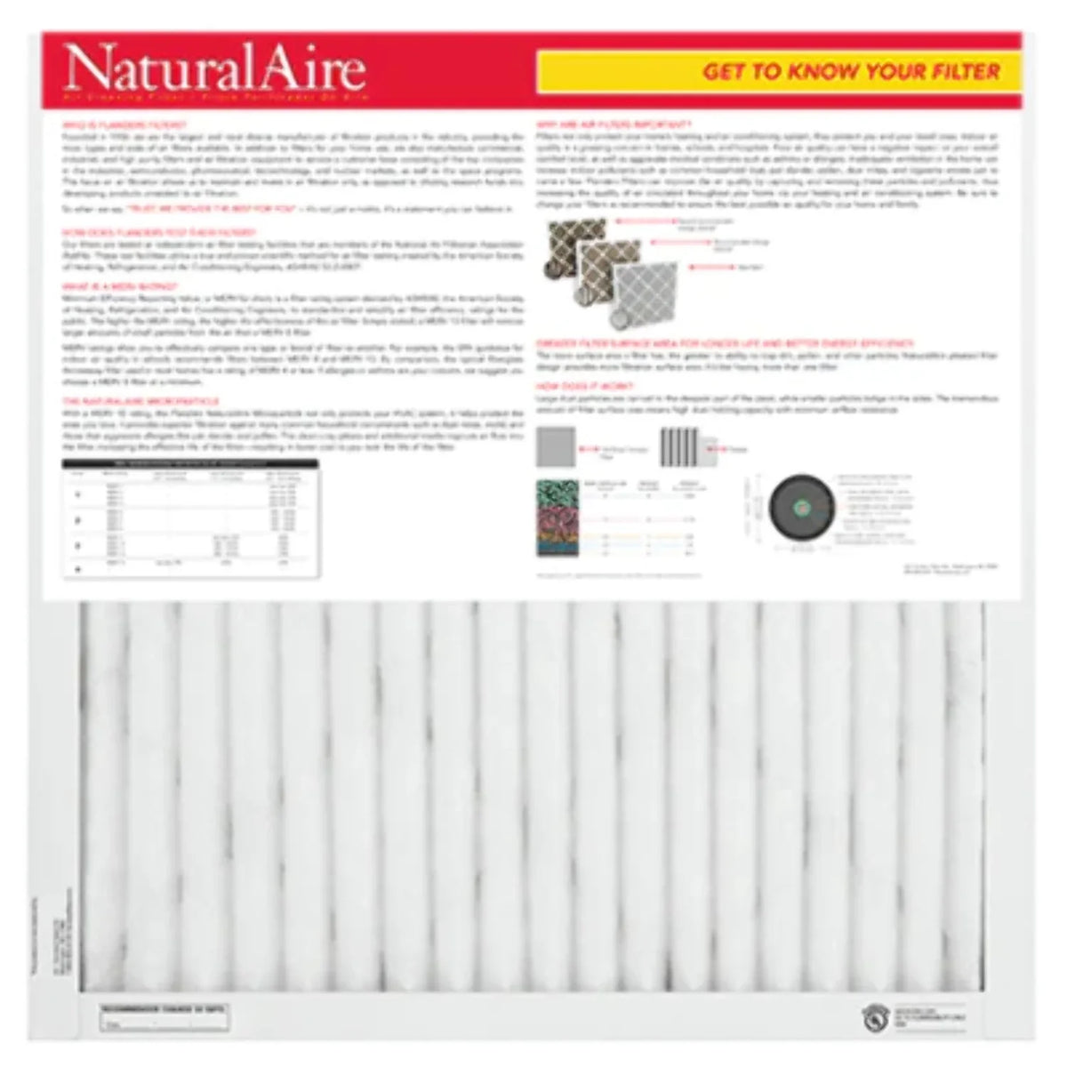85256.011830 (6 18x30x1 pack) Microparticle 10 NaturalAire Filters MERV