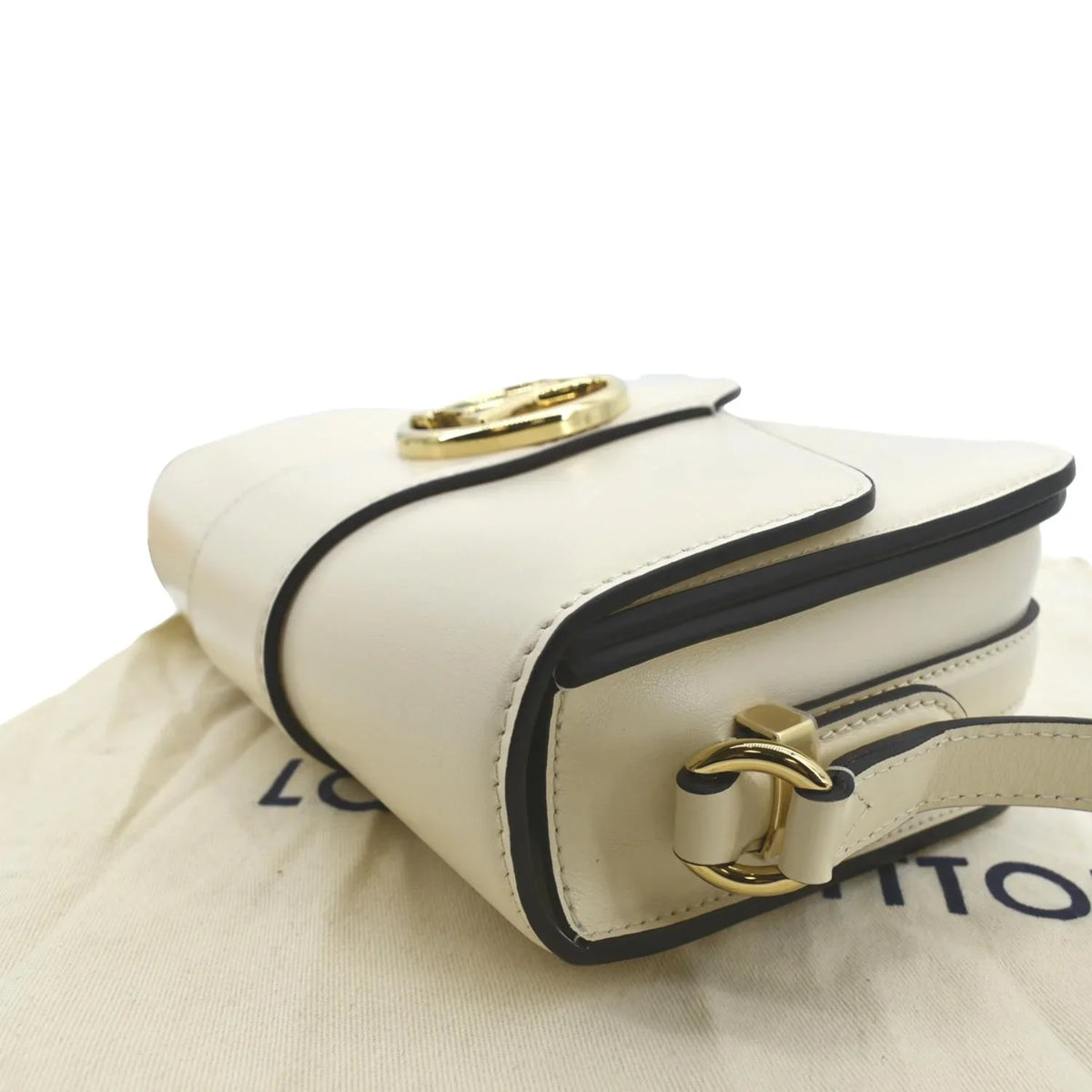 Pre-owned Bag VUITTON 9 Shoulder LOUIS Creme Leather Pont Calfskin